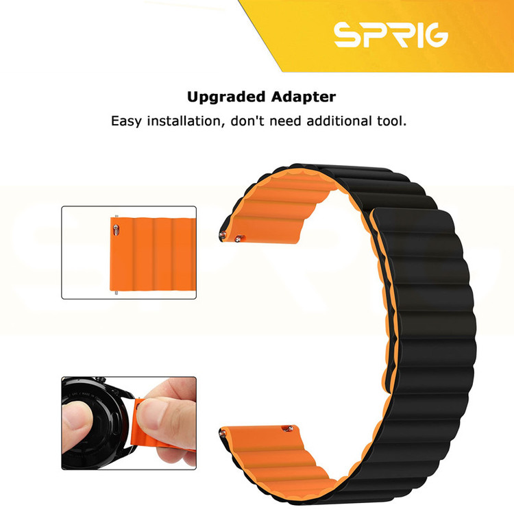 بند اسپریگ مدل Silicone MAG Link TW مناسب برای ساعت هوشمند میبرو A1 / A2 / A3 22mm