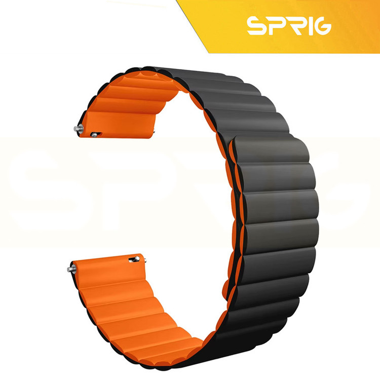 بند اسپریگ مدل Silicone MAG Link TW مناسب برای ساعت هوشمند میبرو A1 / A2 / A3 22mm