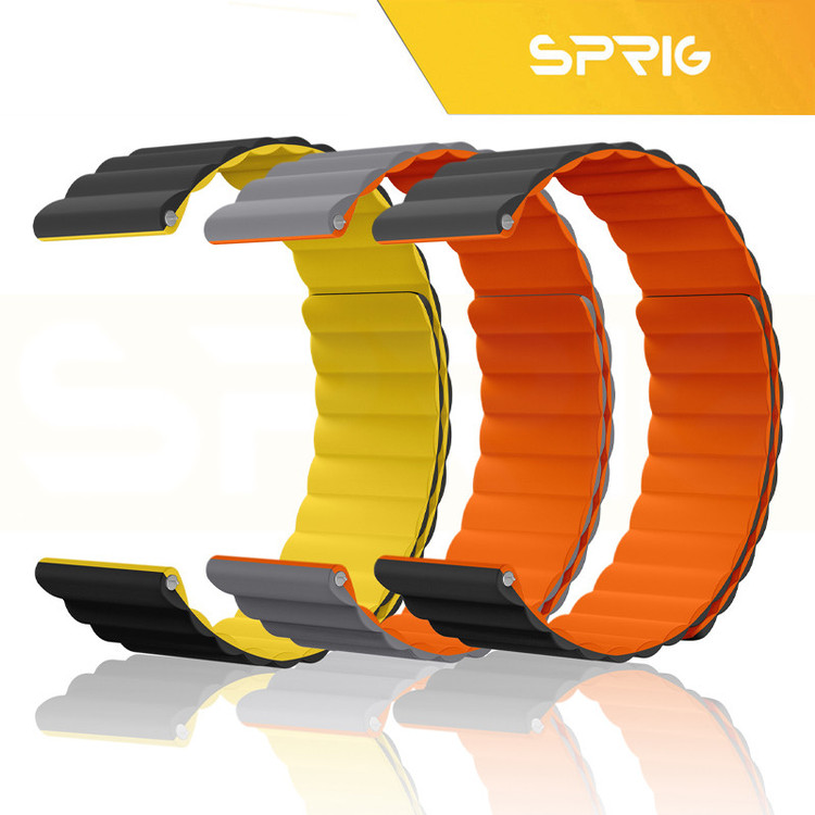 بند اسپریگ مدل Silicone MAG Link TW مناسب برای ساعت هوشمند میبرو A1 / A2 / A3 22mm