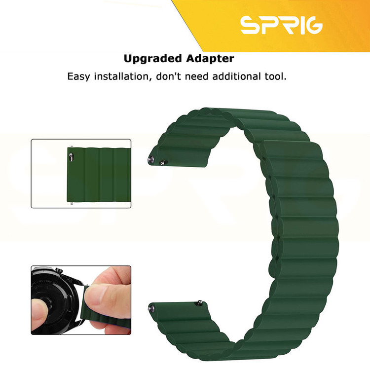 بند اسپریگ مدل Silicone MAG Link TW مناسب برای ساعت هوشمند میبرو A1 / A2 / A3 22mm