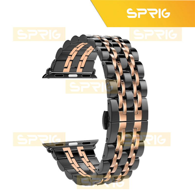 بند اسپریگ مدل 7Bead BK مناسب برای اپل واچ Series 7 Aluminum 45mm / Series 8 Aluminum 45mm / Series 9 Aluminum 45mm