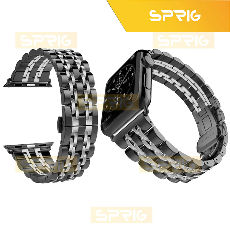 بند اسپریگ مدل 7Bead BK مناسب برای اپل واچ Series 7 Aluminum 45mm / Series 8 Aluminum 45mm / Series 9 Aluminum 45mm