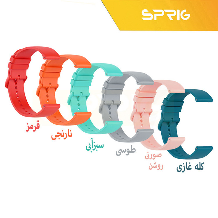 بند اسپریگ مدل Para-Silic TW مناسب برای ساعت هوشمند هایلو Solar plus RT3 22mm