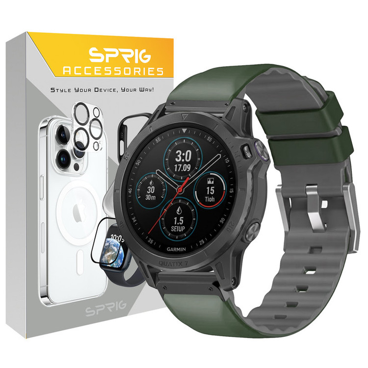 بند اسپریگ مدل Linus Airosoft BIS2 مناسب برای ساعت هوشمند گارمین Fenix 6 Pro GPS 22mm