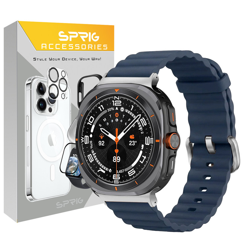 بند اسپریگ مدل Korean Leather W7 مناسب برای ساعت هوشمند سامسونگ Galaxy Watch Ultra / Ultra 2025 47mm