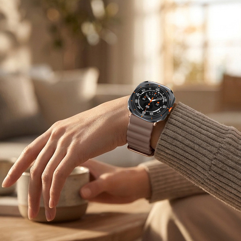 بند اسپریگ مدل Korean Leather W7 مناسب برای ساعت هوشمند سامسونگ Galaxy Watch Ultra / Ultra 2025 47mm