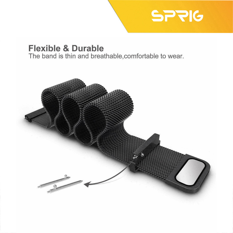 بند اسپریگ مدل Milanese Mix Guard مناسب برای اپل واچ Series 8 41mm / Series 7 41mm / Series 9 41mm به همراه کاور
