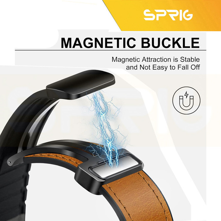 بند اسپریگ مدل Leather Magnetic Sic مناسب برای اپل واچ SE 2023 Aluminum Case 44mm