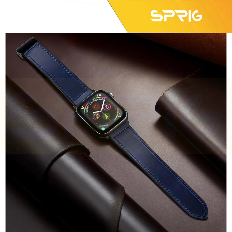 بند اسپریگ مدل Leather Magnetic Sic مناسب برای اپل واچ سری 4/5/6/Se سایز 44 میلی متری