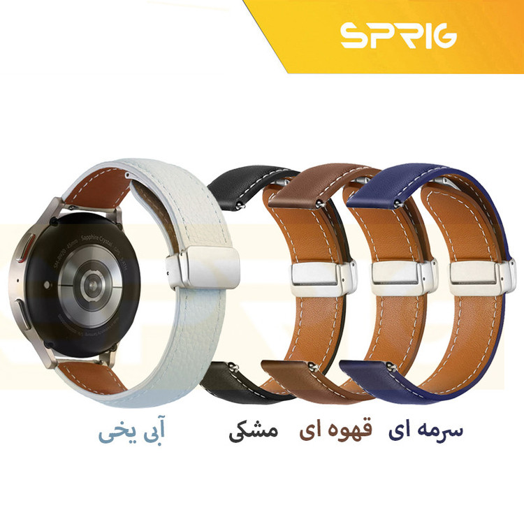بند اسپریگ مدل Magnetic Leather مناسب برای ساعت هوشمند آمیزفیت GTS / GTS 2 / GTS 2 mini / GTS 2E / GTS 3