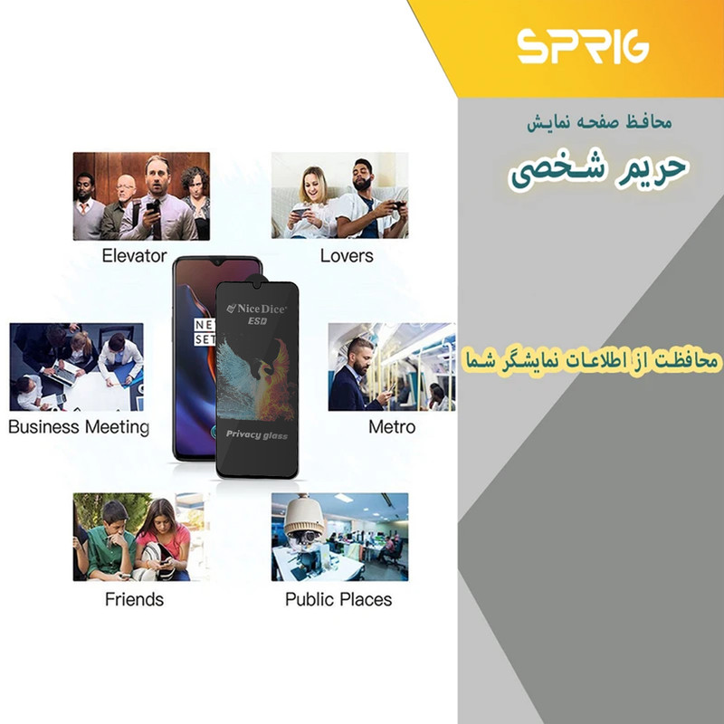 محافظ صفحه نمایش حریم شخصی اسپریگ مدل PRV_NICED مناسب برای گوشی موبایل سامسونگ Galaxy F12 / F04 4G / A04e بسته دو عددی
