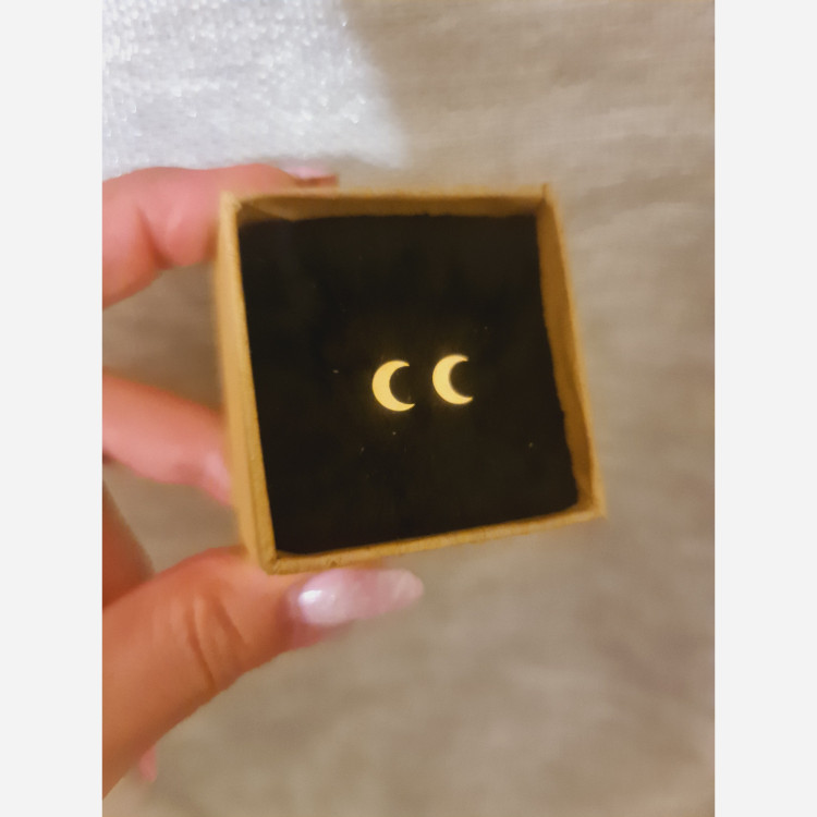 گوشواره طلا طرح ماه