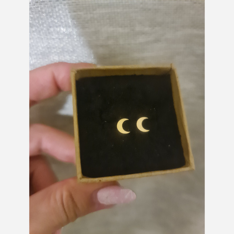 گوشواره طلا طرح ماه
