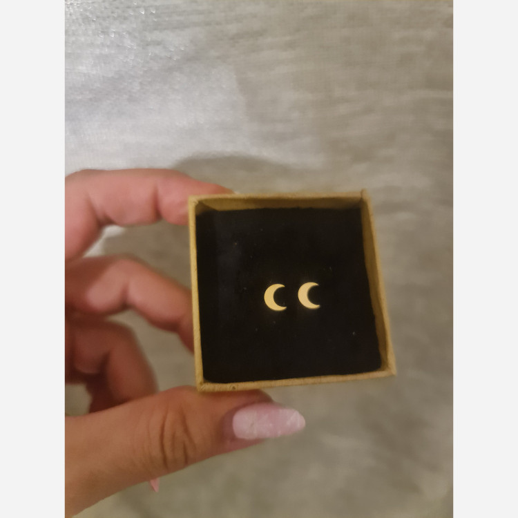 گوشواره طلا طرح ماه