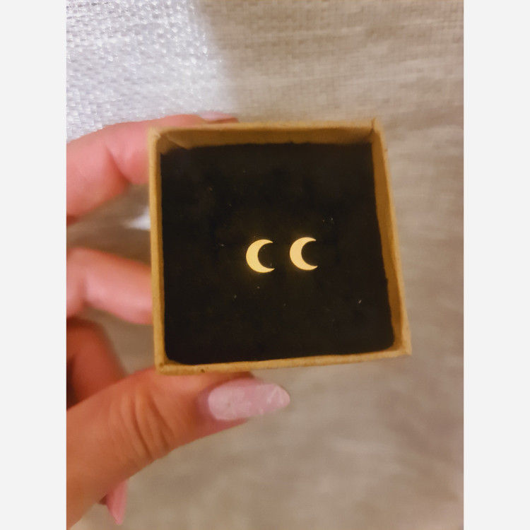 گوشواره طلا طرح ماه