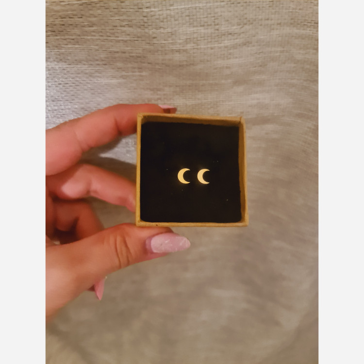 گوشواره طلا طرح ماه