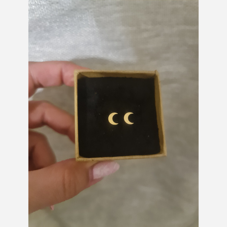 گوشواره طلا طرح ماه