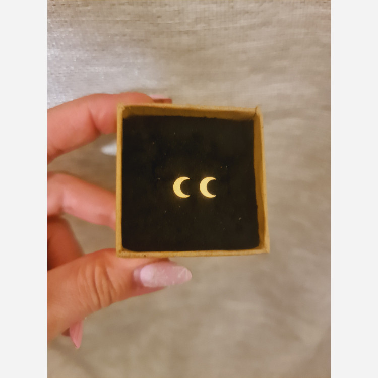 گوشواره طلا طرح ماه