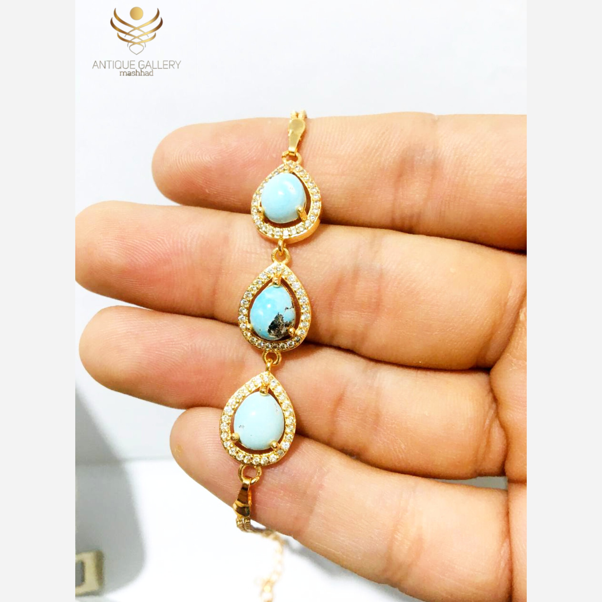 دستبند سنگ فیروزه نیشابور دستبند سنگ دستبند زنانه