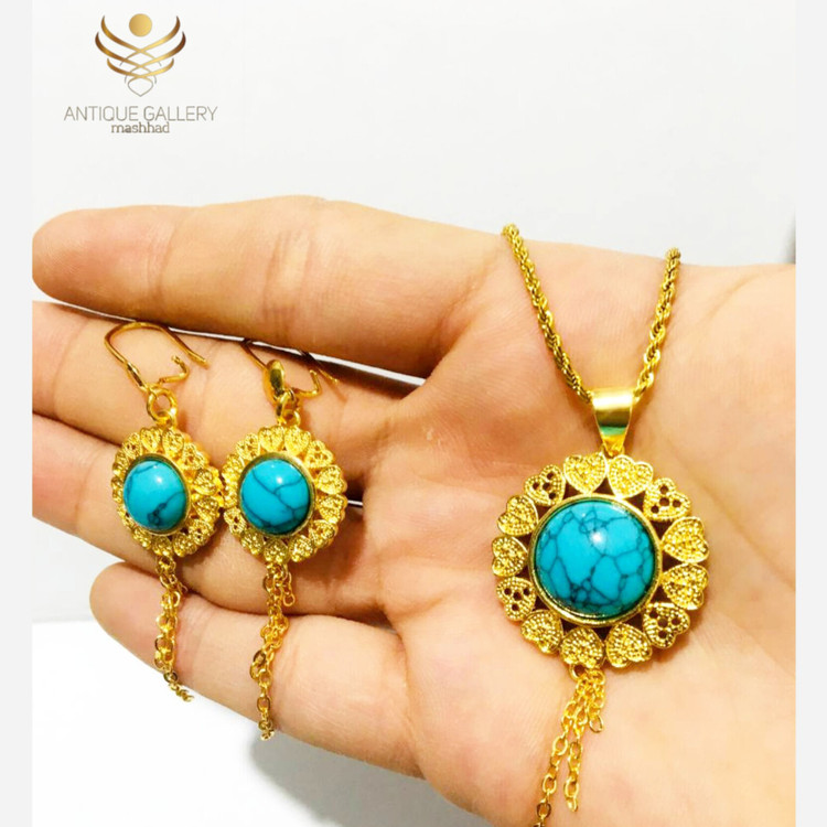 نیم ست طرح سنگ زنانه نیم ست نگین دار