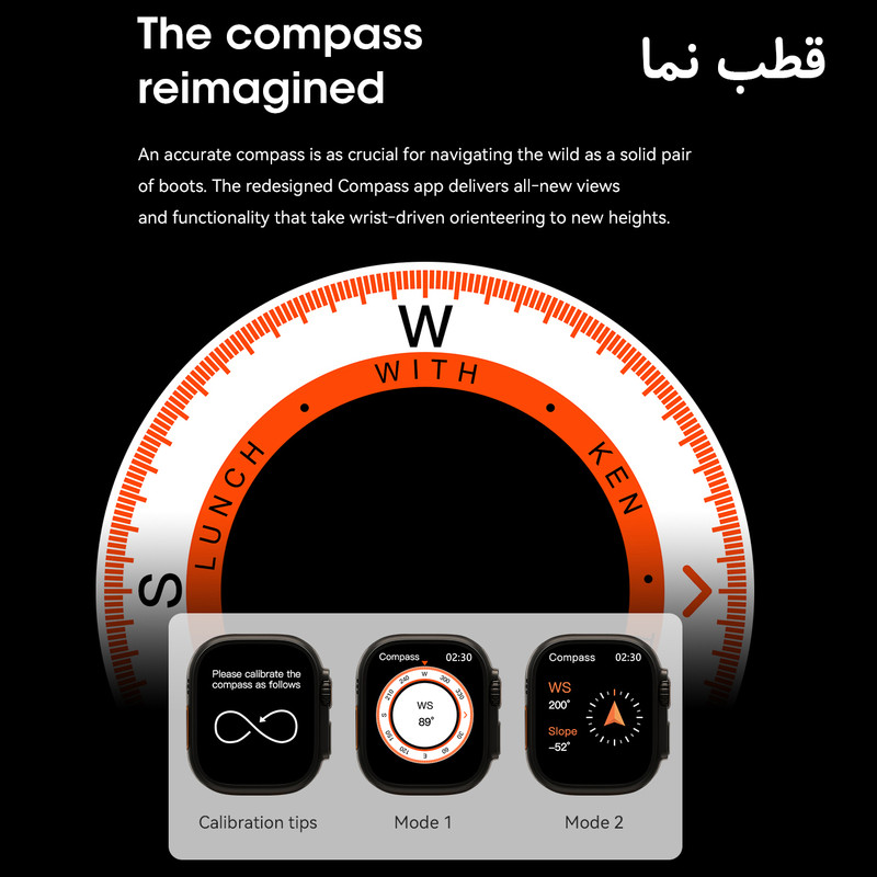 ساعت هوشمند 49 میلی متری میکروویر مدل W69-Watch Ultra بند سیلیکونی