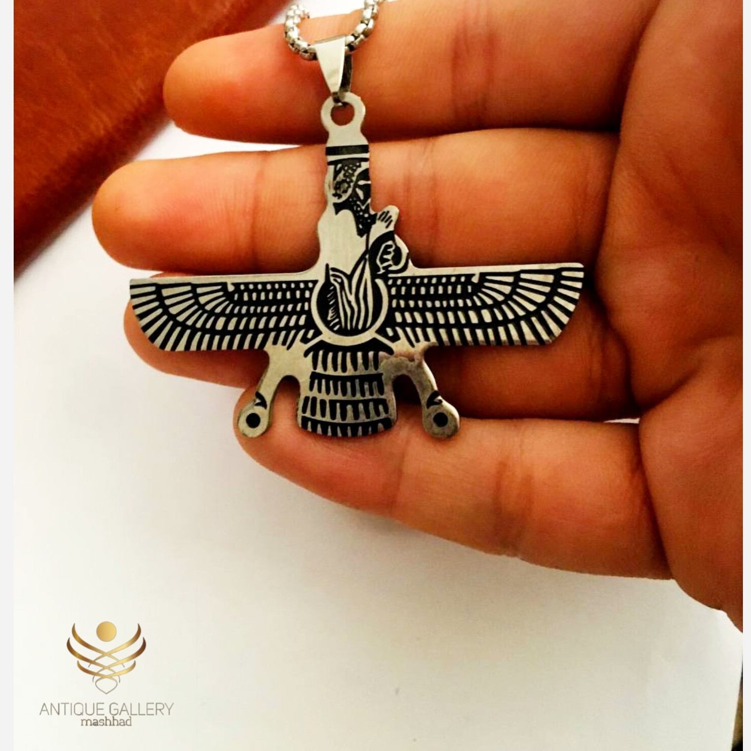 گردنبند فروهر استیل گردنبند مردانه گردنبند پسرانه