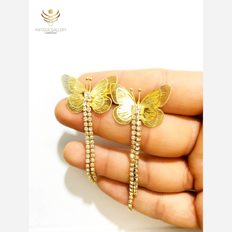 گوشواره مجلسی دخترانه گوشواره نگین دار گوشواره زنانه