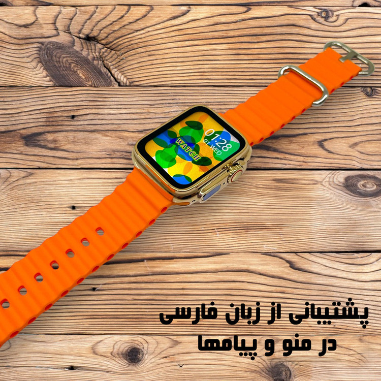 ساعت هوشمند میکروویر مدل Ulta3 Mini پشتیبانی از زبان فارسی کنترل موسیقی محافظ ضد ضربه بند سیلیکونی
