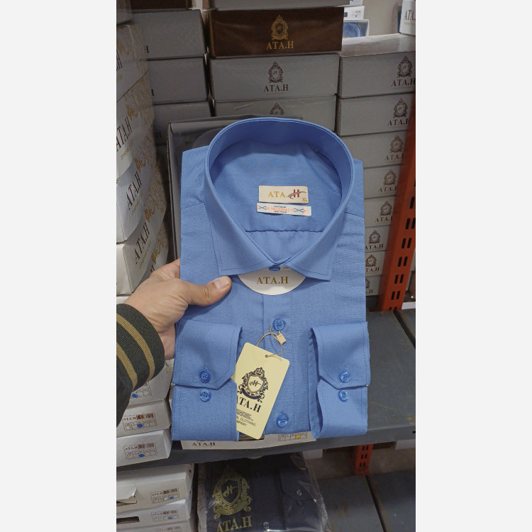 پیراهن مردانه آبی پر رنگ درجه یک