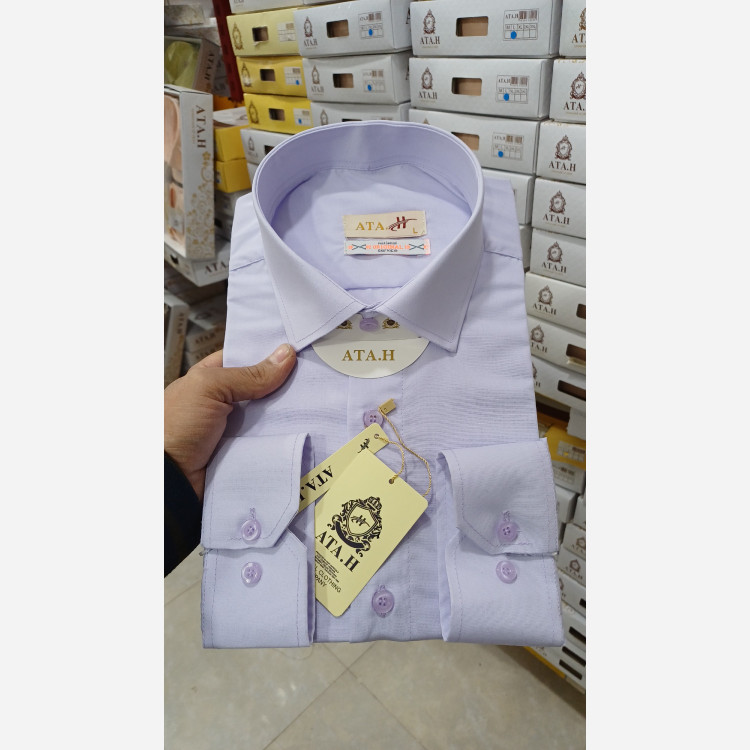 پیراهن مردانه یاسی روشن درجه یک