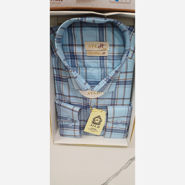 پیراهن مردانه چهارخونه درجه یک کد220
