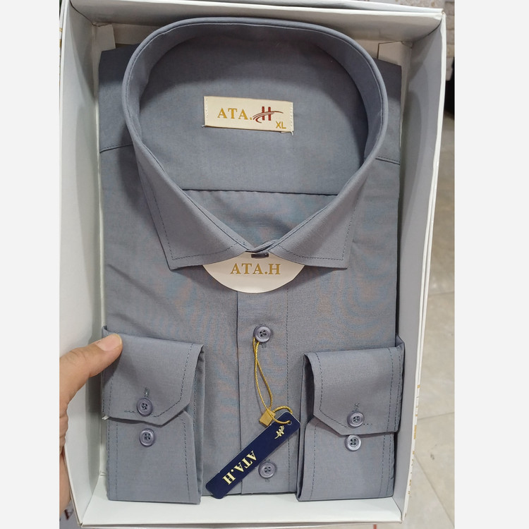 پیراهن مردانه طوسی