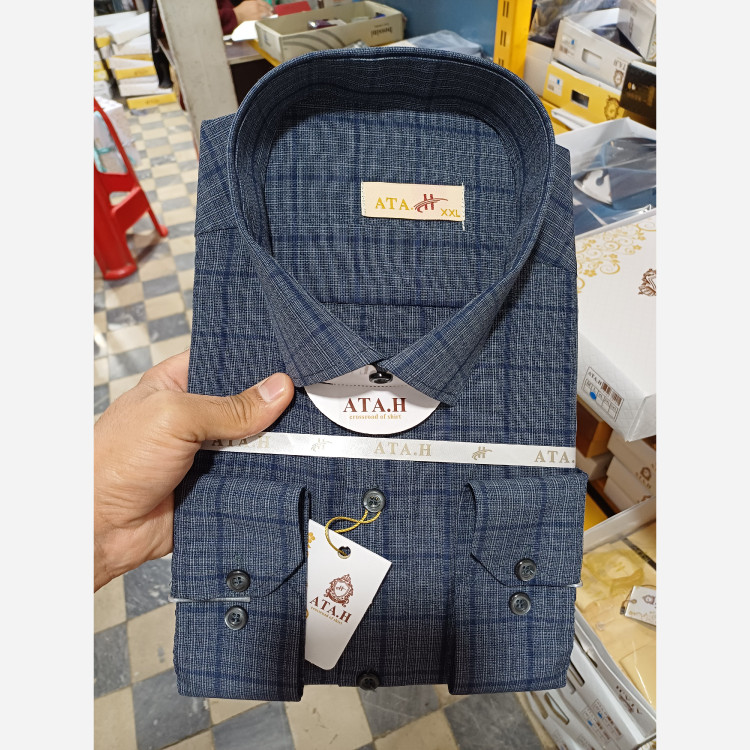 پیراهن مردانه چهار خونه سیر