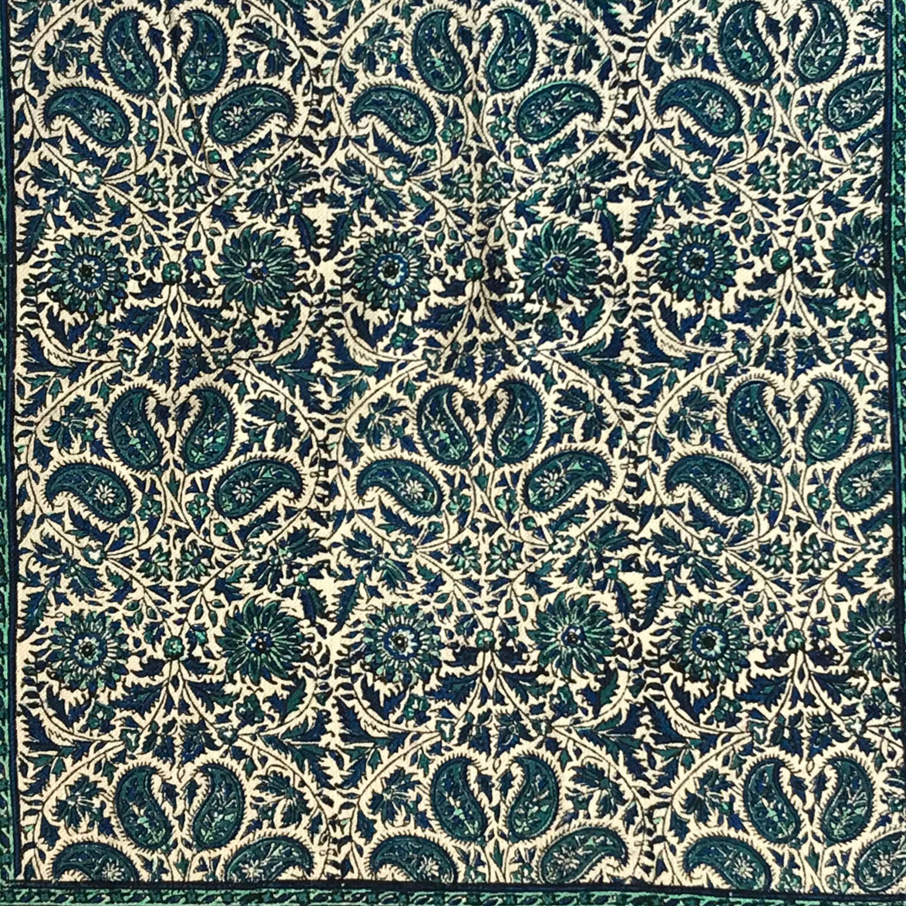 رومیزی قلمکار طرح گلاب سایز 60 سانتی