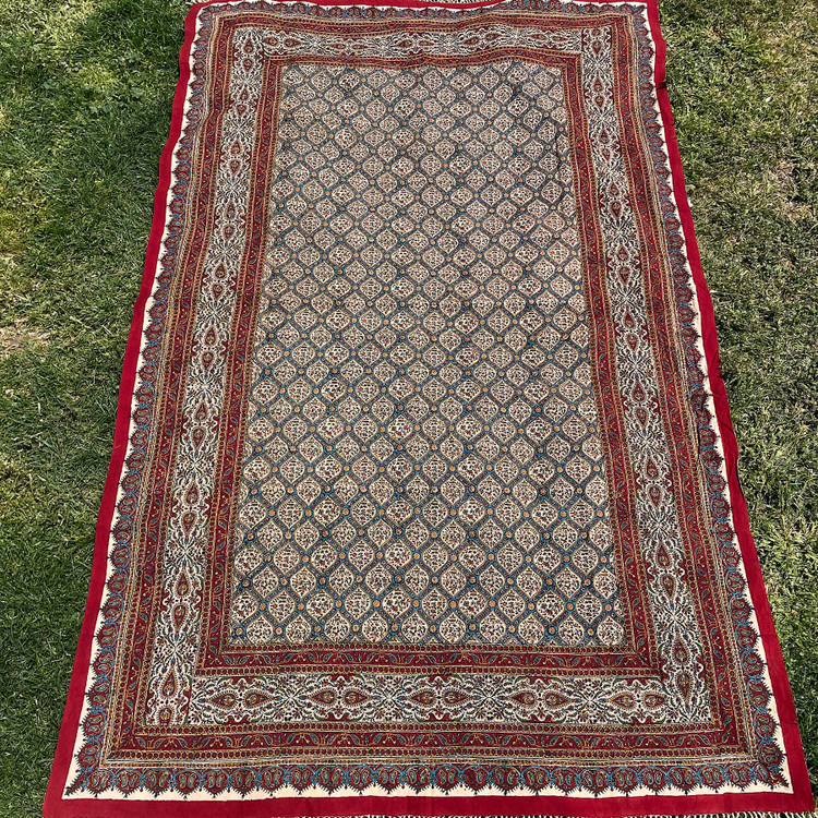رومیزی قلمکار 8 نفره طرح گنبد سایز 160-240