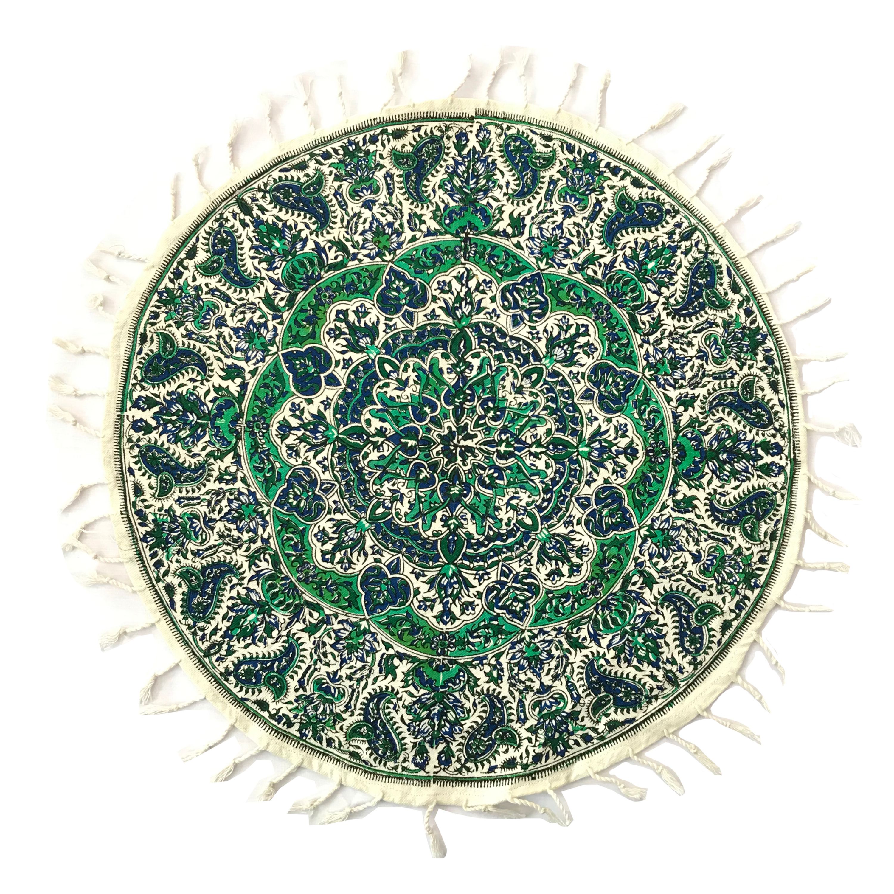 رومیزی قلمکار گرد سایز 50 سانتی