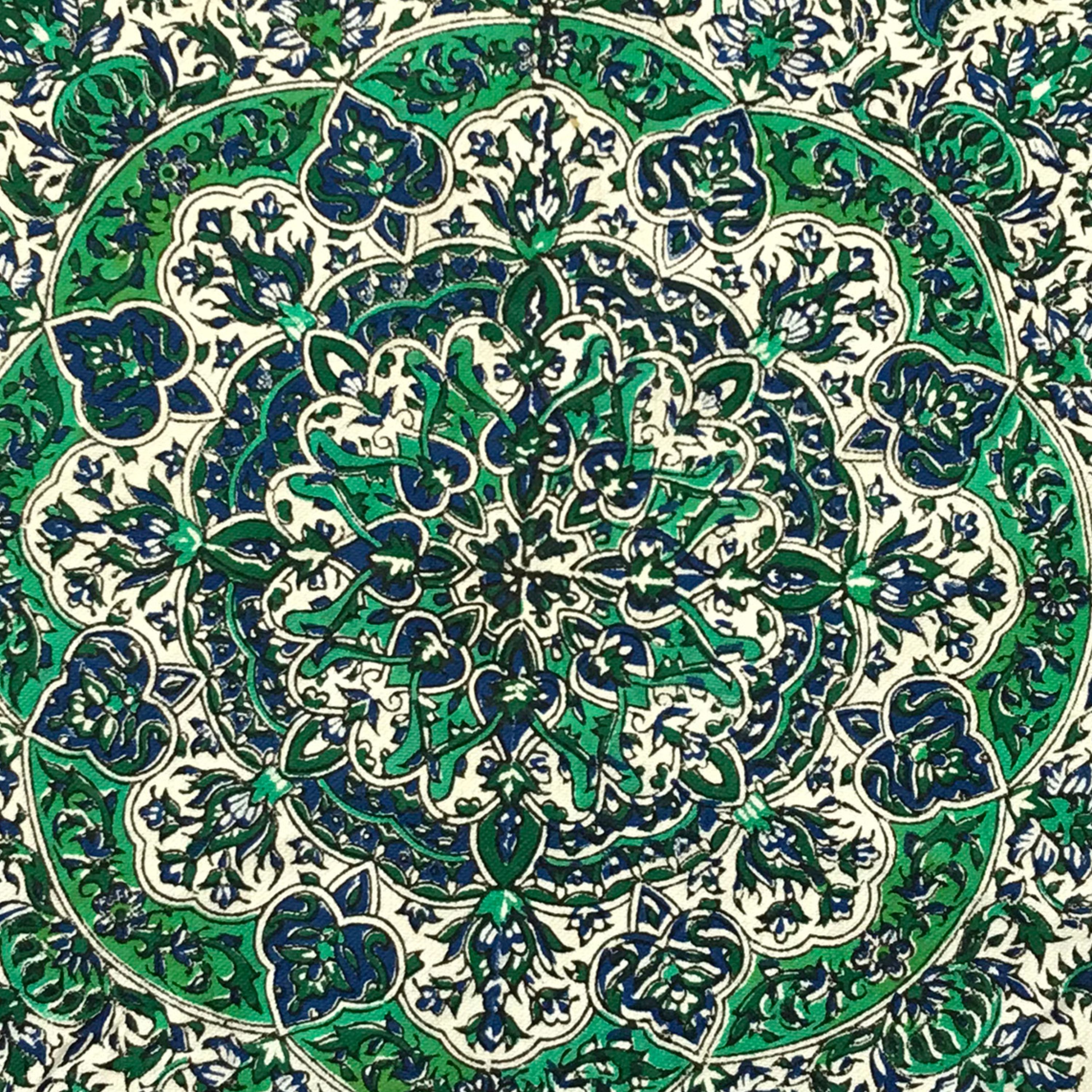 رومیزی قلمکار گرد سایز 50 سانتی