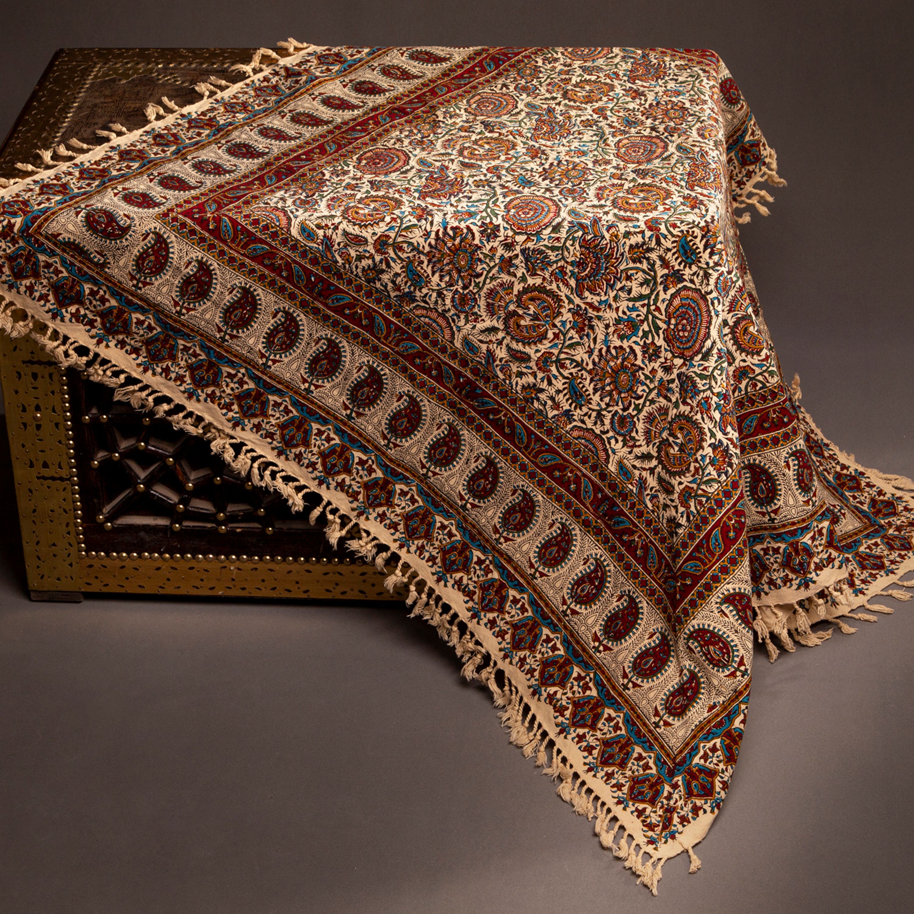 رومیزی قلمکار اعلا سایز یک متری مجموعه 20 عددی (پس کرایه)
