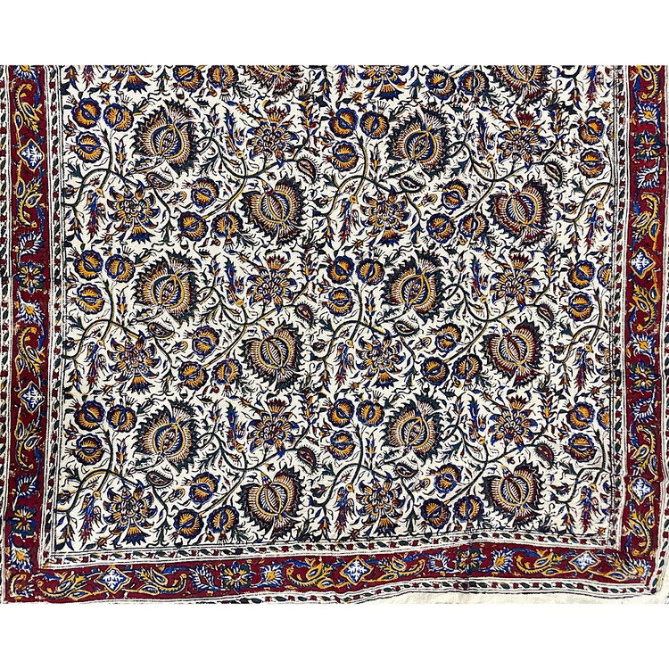 سجاده قلمکار طرح گل اناری سایز 60-120