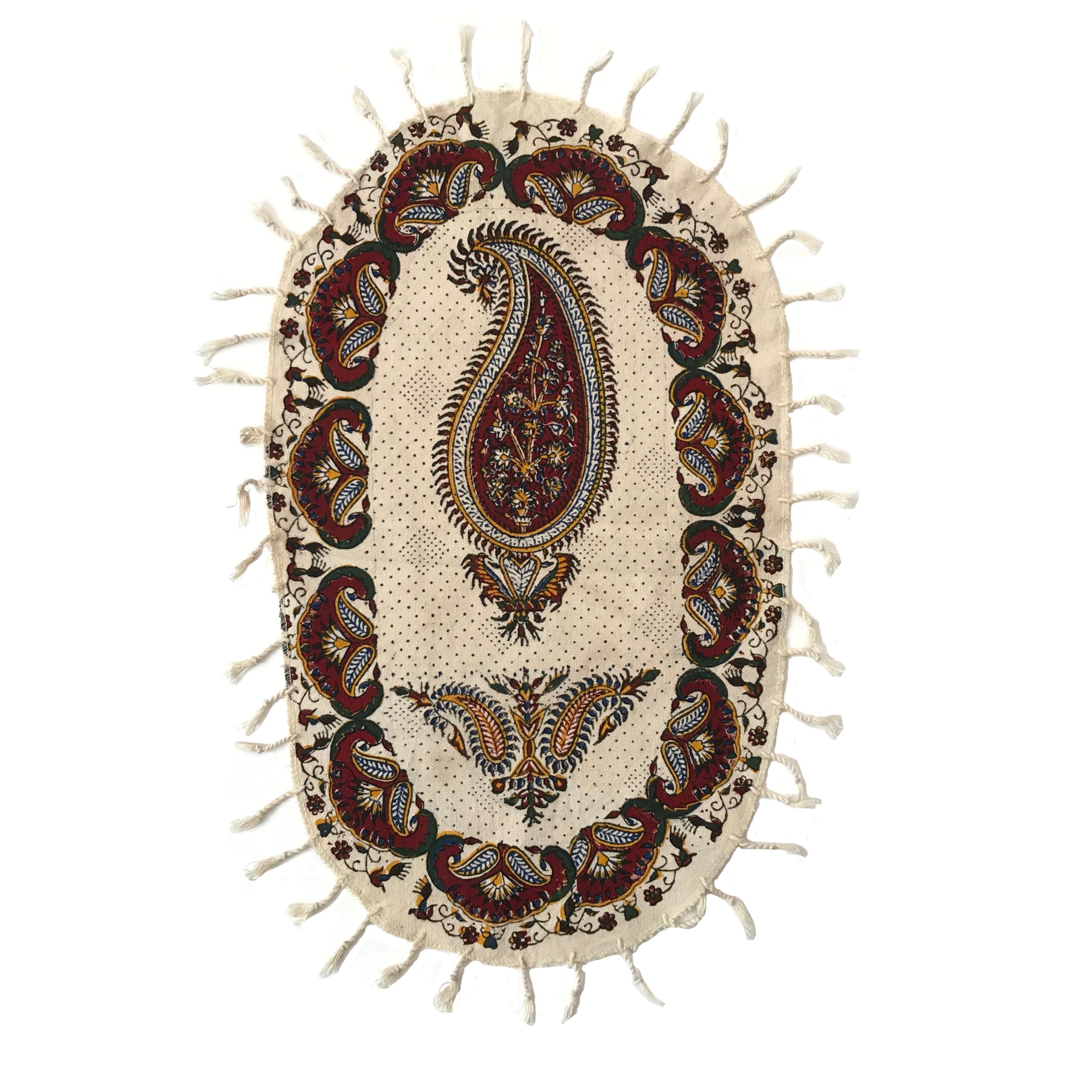 رومیزی قلمکار بیضی سایز 30-50