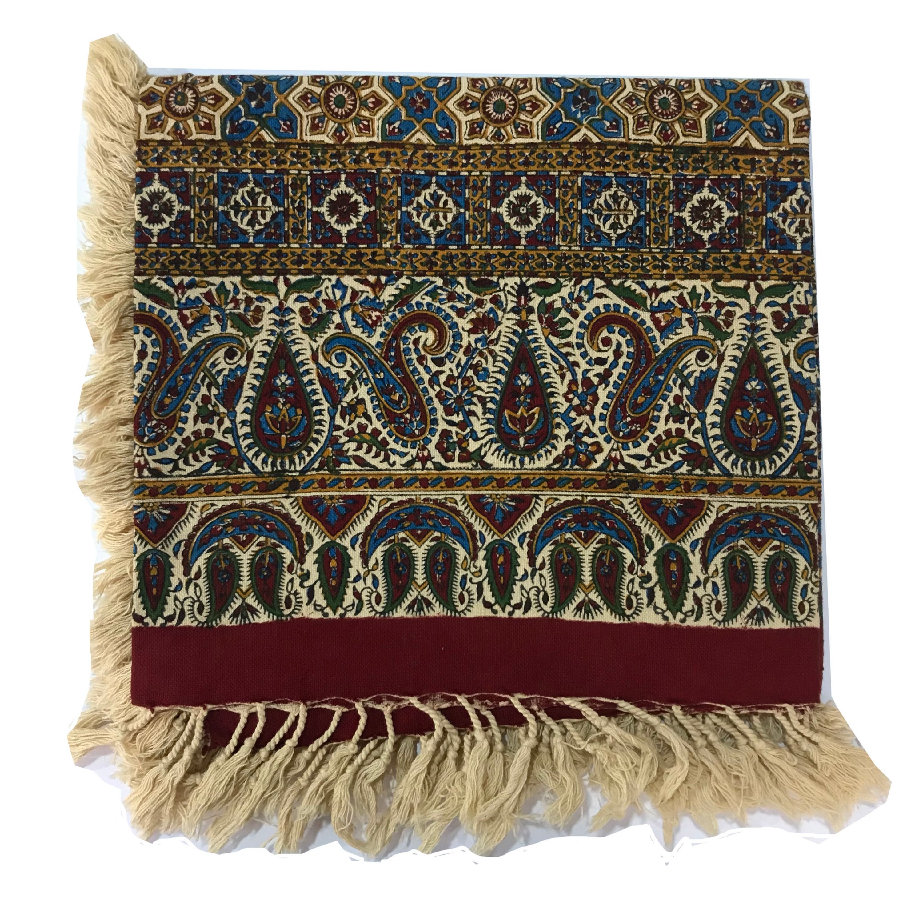 رومیزی قلمکار سایز 100در 100 طرح خاتم صنایع دستی پرشین