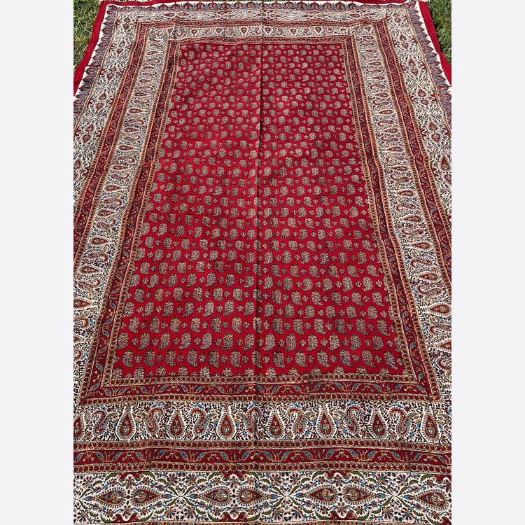 رومیزی قلمکار 8 نفره اعلا طرح کف لپی