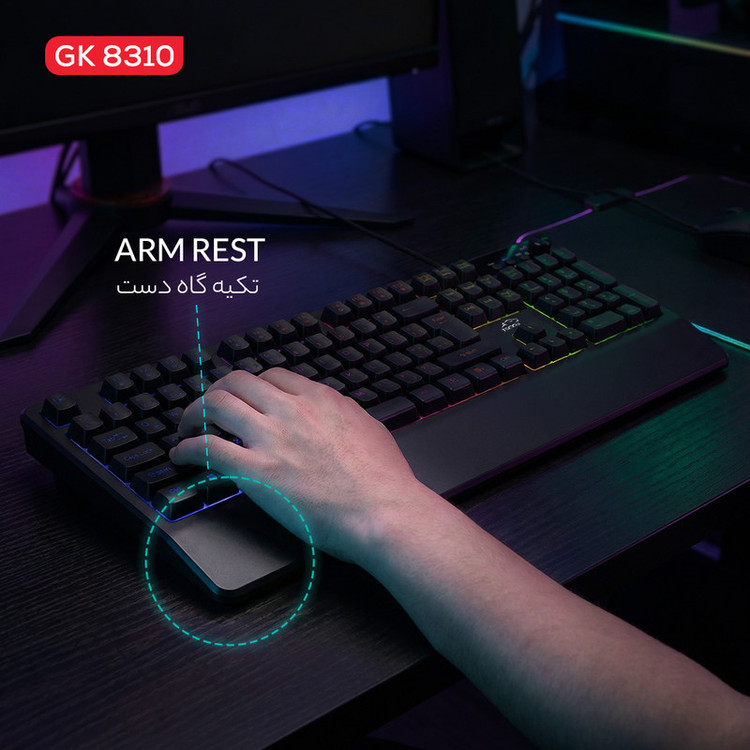 کیبورد گیمینگ شبه مکانیکال تسکو مدل GK 8310 Ares