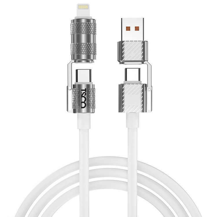 کابل تبدیل USB/USB-C به لایتنینگ/USB-C تسکو مدل GCA 240W طول 1.2 متر