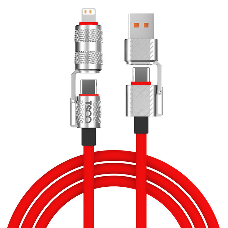 کابل تبدیل USB/USB-C به لایتنینگ/USB-C تسکو مدل GCA 240W طول 1.2 متر