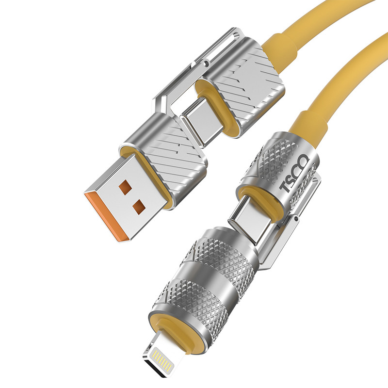 کابل تبدیل USB/USB-C به لایتنینگ/USB-C تسکو مدل GCA 240W طول 1.2 متر