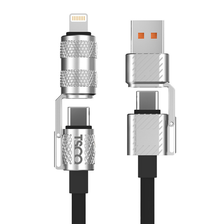 کابل تبدیل USB/USB-C به لایتنینگ/USB-C تسکو مدل GCA 240W طول 1.2 متر