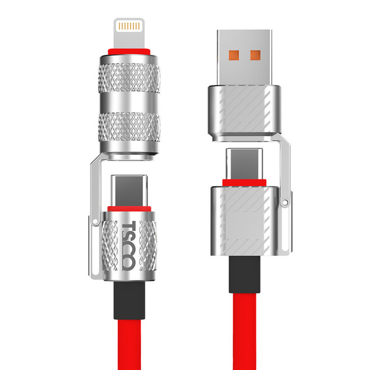 کابل تبدیل USB/USB-C به لایتنینگ/USB-C تسکو مدل GCA 240W طول 1.2 متر