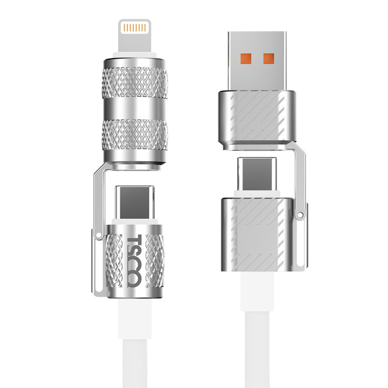 کابل تبدیل USB/USB-C به لایتنینگ/USB-C تسکو مدل GCA 240W طول 1.2 متر