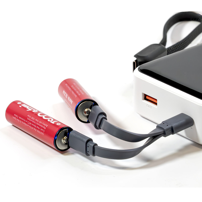باتری قلمی شارژی تسکو مدل TBL 20 با درگاه USB-C به همراه کابل شارژ بسته دو عددی